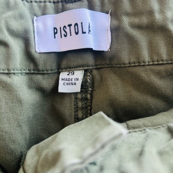 Pistola Sabrina Curved Utility Wide Leg Cargo Pants Meadow Olive Green Size 29 - Picture 6 of 6
